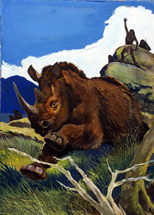Woolly Rhino (Original) by G W Backhouse Art at The Illustration Art Gallery