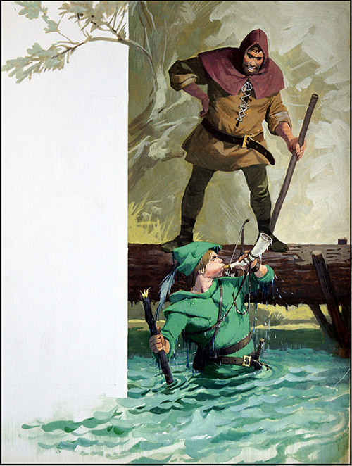 Little John and Robin Hood a Truce (Original) by Robin Hood (Baraldi) at The Illustration Art Gallery
