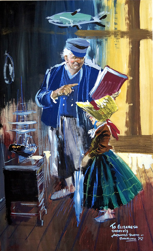 A Sailor's Tale (Original) (Signed) by Alejandro Blasco Art at The Illustration Art Gallery