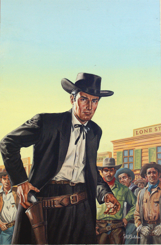 West of Abilene - Corgi paperback cover art (Original) (Signed) art by Stephen Richard Boldero Art at The Illustration Art Gallery