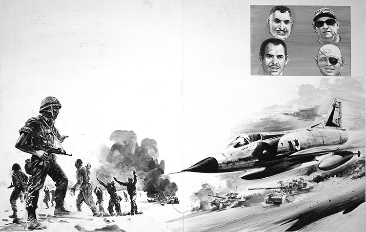 Six Day War (Original) (Signed) by Other Military Art (Coton) at The Illustration Art Gallery