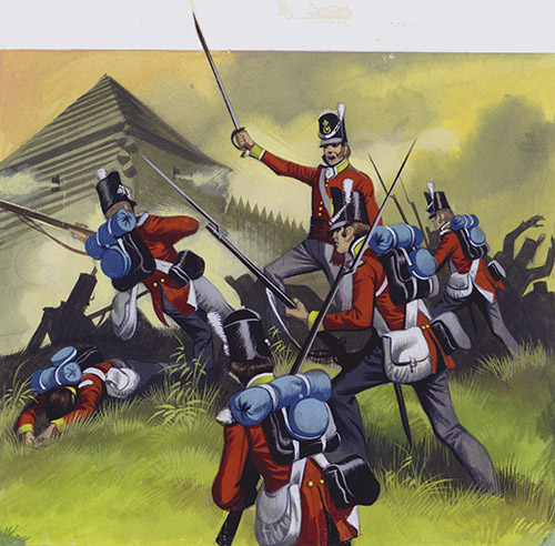 Red Coats Unsuccessful Siege Fort (Original) by The War of 1812 (Ron Embleton) at The Illustration Art Gallery