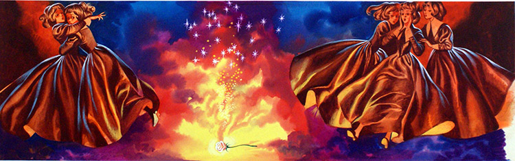 The Magic Rose Explodes at the Evil Wish (Original) by Beauty and the Beast (Ron Embleton) at The Illustration Art Gallery