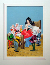 Snow White in bed with the Seven Dwarfs (Original)