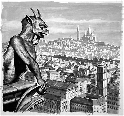 What Is A Gargoyle (Original) (Signed) by Harry Green Art at The Illustration Art Gallery