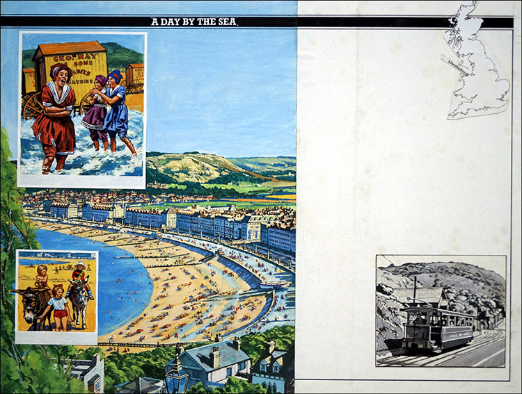 Llandudno - A Day By The Sea (Original) by Harry Green Art at The Illustration Art Gallery