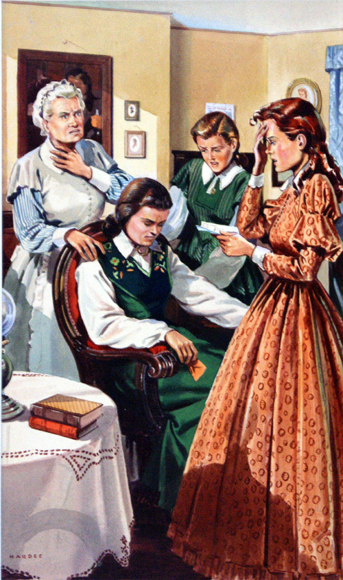 Little Women The Telegram (Original) (Signed) by Jack Hardee Art at The Illustration Art Gallery