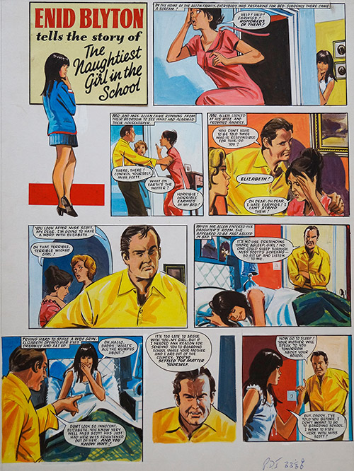 Enid Blyton's The Naughtiest Girl in the School: The Beginning (THREE pages) (Originals) by Tony Higham Art at The Illustration Art Gallery