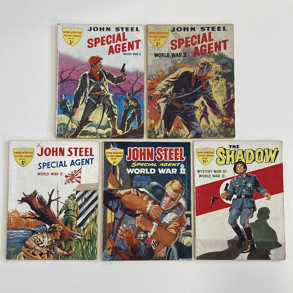 John Steel in Super Detective Picture Library #181, #183, #185, #187 & #188 art by Comics & Magazines at The Illustration Art Gallery