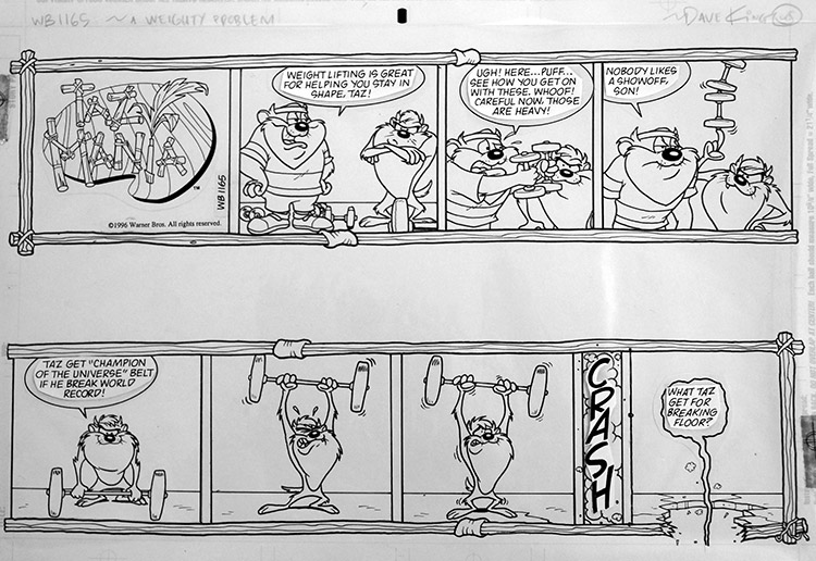 Taz-Mania comic page 1 (Original) (Signed) by Dave King Art at The Illustration Art Gallery