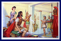 Telemachus Welcomed by Nestor (Original) (Signed)
