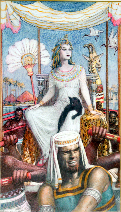 Cleopatra On The Nile (Original) (Signed) by John Millar Watt Art at The Illustration Art Gallery