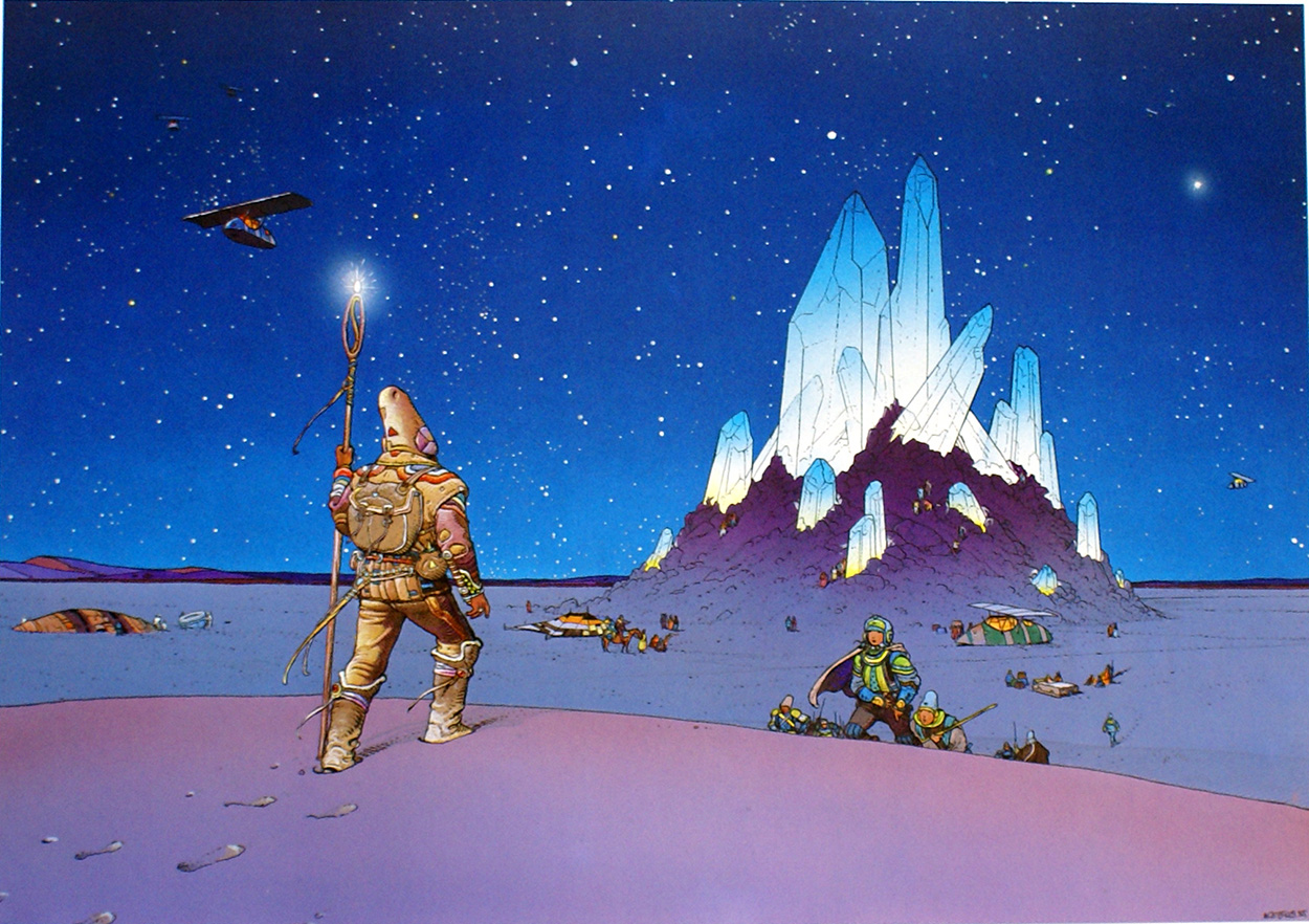 Crystal Starwatcher (Limited Edition Print) (Signed) art by Moebius (Jean Giraud) Art at The Illustration Art Gallery