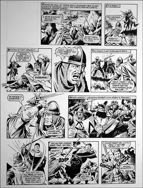 Robin of Sherwood: Nice One Tuck (TWO pages) (Originals) by Robin of Sherwood (Mike Noble) Art at The Illustration Art Gallery