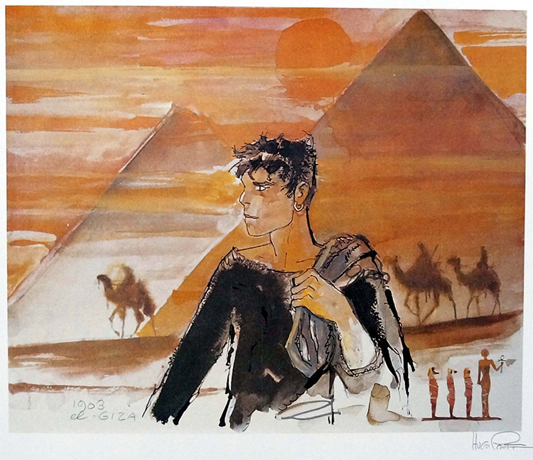 Corto Maltese - Hello Giza! (Print) (Signed) by Hugo Pratt Art at The Illustration Art Gallery