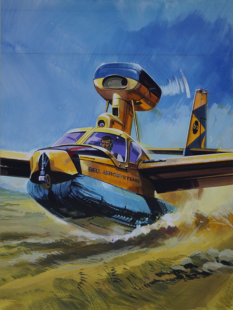 Future Flight on Air Cushions (Original) (Signed) art by Gerry Wood Art at The Illustration Art Gallery