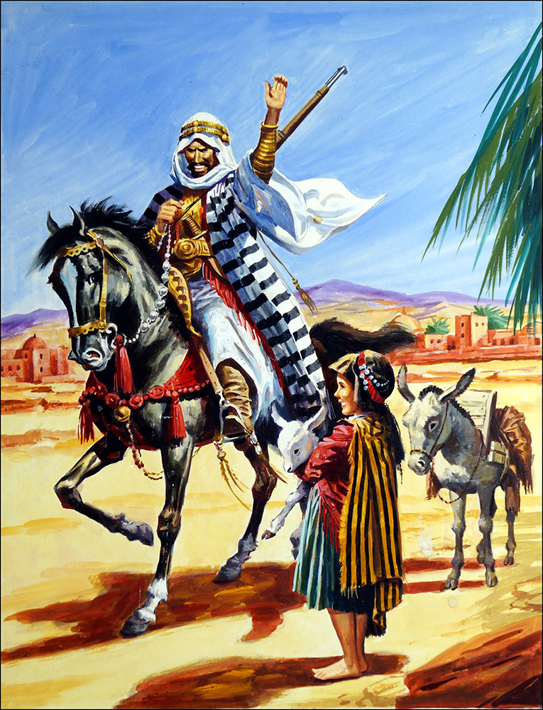 Arab Warrior (Original) art by Gerry Wood Art at The Illustration Art Gallery