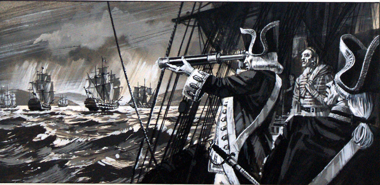 Admiral Byng in Minorca (Original) art by Gerry Wood Art at The Illustration Art Gallery
